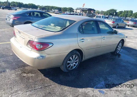 2004 Lexus Es 330 from USA, damaged, VIN JTHBA30G245002490